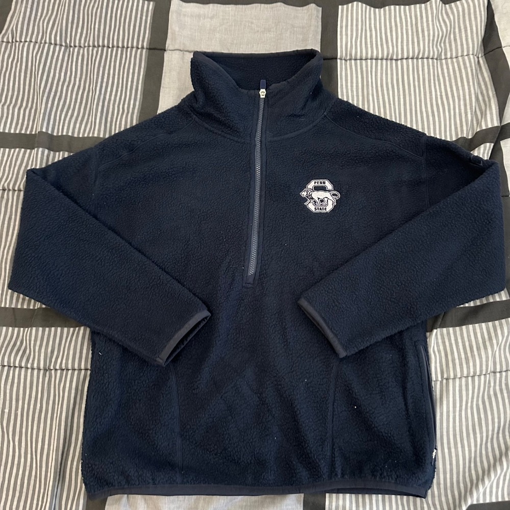 Men's Cutter & Buck Black‎ Penn State Sherpa Fleece Quarter-Zip Size Medium NWT